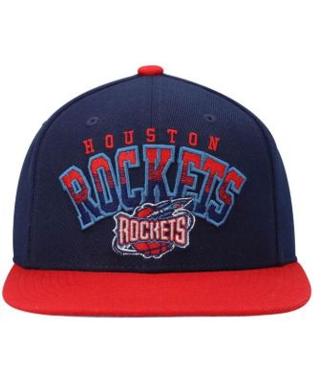 Mitchell & Ness Navy Houston Rockets Hardwood Classics Retro Bolt Deadstock Snapback Hat