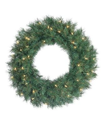 24" D Pre-Lit Spruce Wreath with 50 Ul Lights