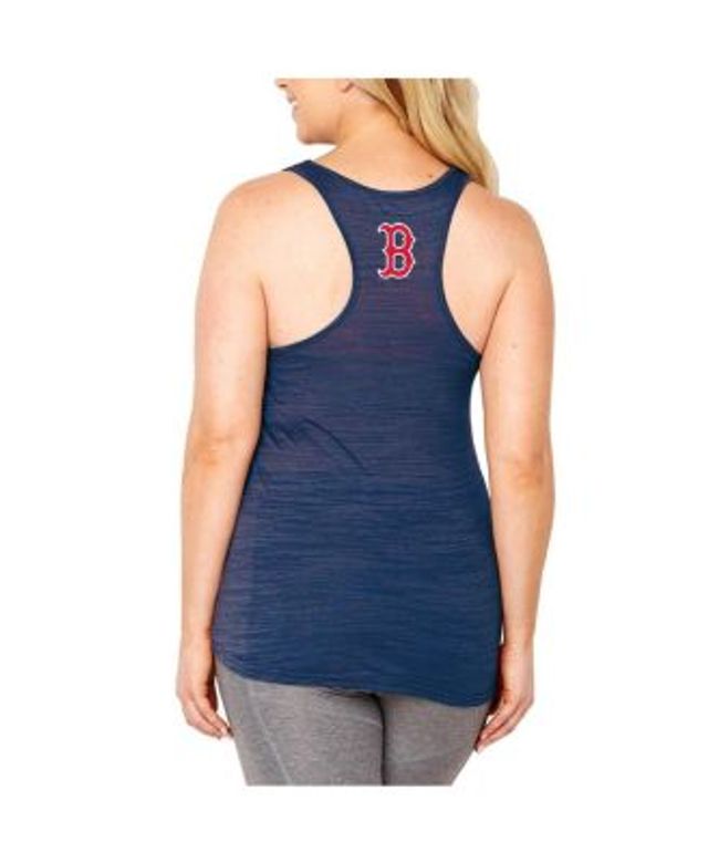 Boston Red Sox Fanatics Branded Women's Plus Size Scoop Neck Ringer Tank Top  - Navy