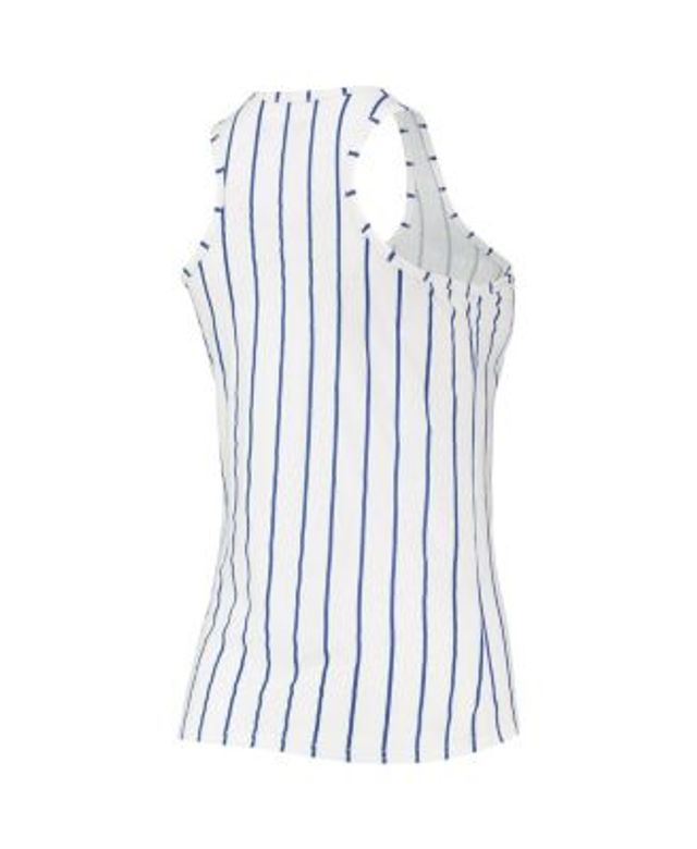 Women's Concepts Sport White Chicago Cubs Reel Pinstripe Top Size: Small