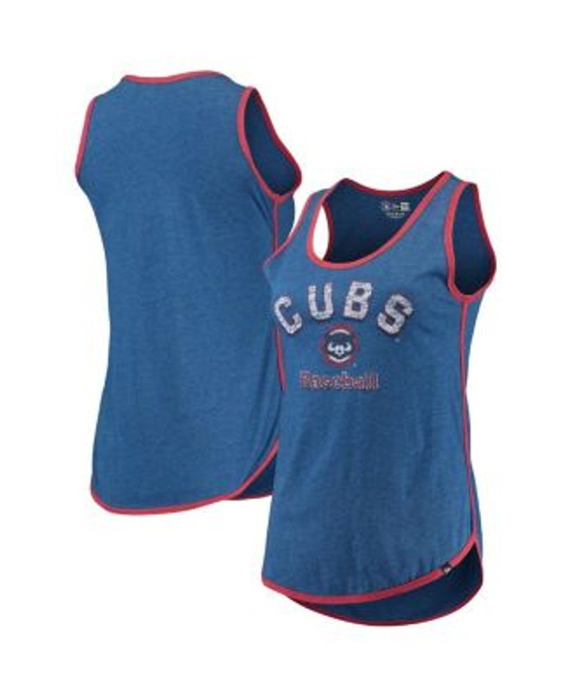 Chicago Cubs Women Royal V-Neck W/ Red & White Sleeve Bands