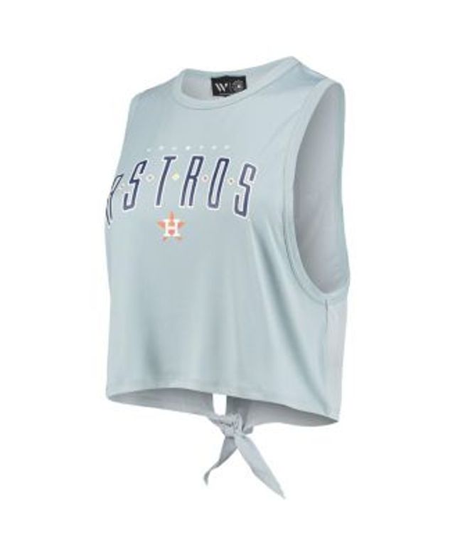 Lids Chicago Cubs The Wild Collective Women's Open Back Twist-Tie Tank Top  - Light Blue