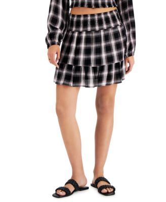 Juniors' Ruffled Mini Skirt