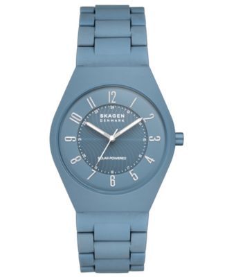 Men's Grenen in Blue Made with 100% Recycled Ocean Plastics Link Bracelet Watch, 37mm