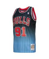 Mitchell & Ness Dennis Rodman Chicago Bulls Black/Light Blue 1995/96  Hardwood Classics Fadeaway Swingman Player Jersey