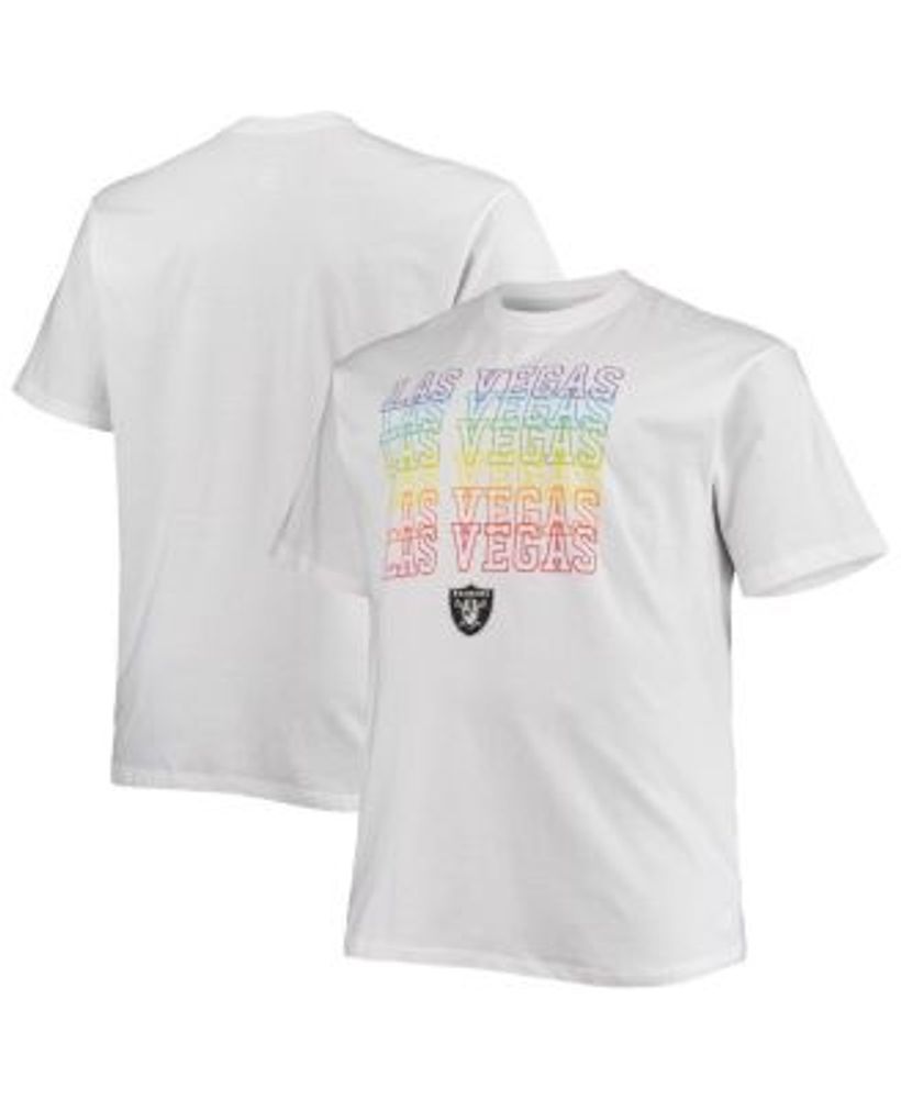 Mens Las Vegas Raiders Pride Graphic T-Shirt - White