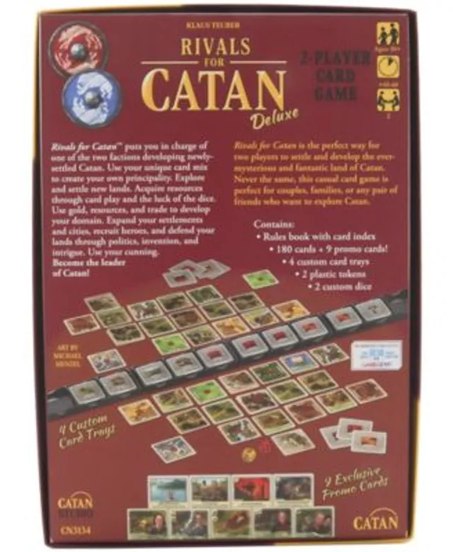 Catan Studio Rivals for Catan Deluxe - 2 Player Card Game Set, 198 Piece