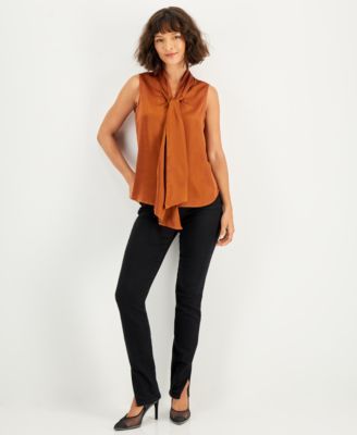 Women's Sleeveless Bow-Tie Blouse, Created for Macy's