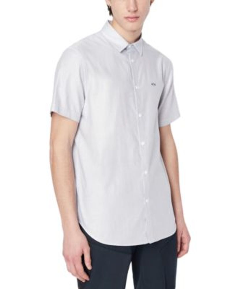 Men's Textured Button-Front Shirt