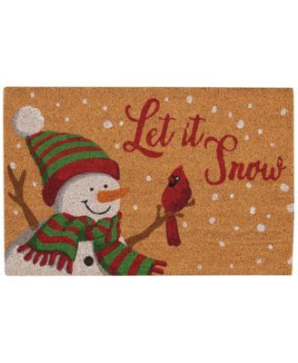 Let it Snow Snowman Casa Bella Door Mat, 18" x 28"