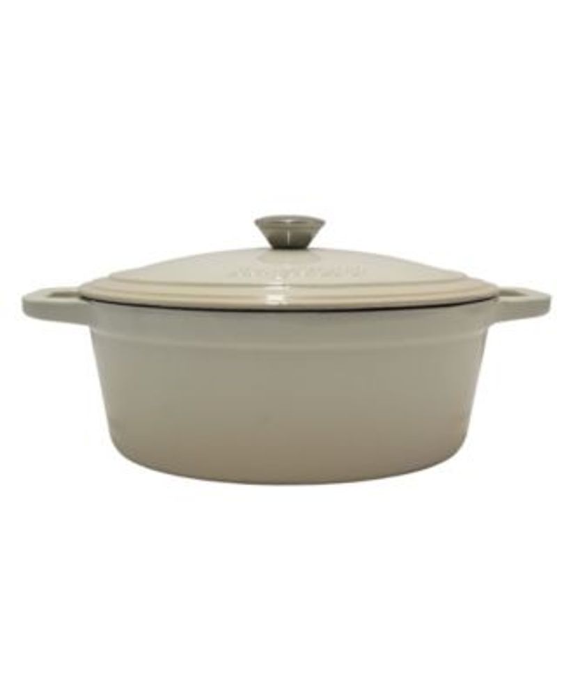 BergHOFF Neo 8qt Cast Iron Oval Covered Dutch Oven, White