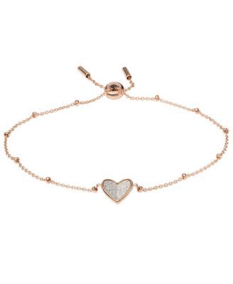 Sutton Flutter Hearts Stainless Steel Chain Bracelet