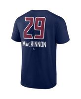 Men's Fanatics Branded Nathan MacKinnon Heather Gray/Burgundy Colorado Avalanche Big & Tall Contrast Raglan Name & Number T-Shirt