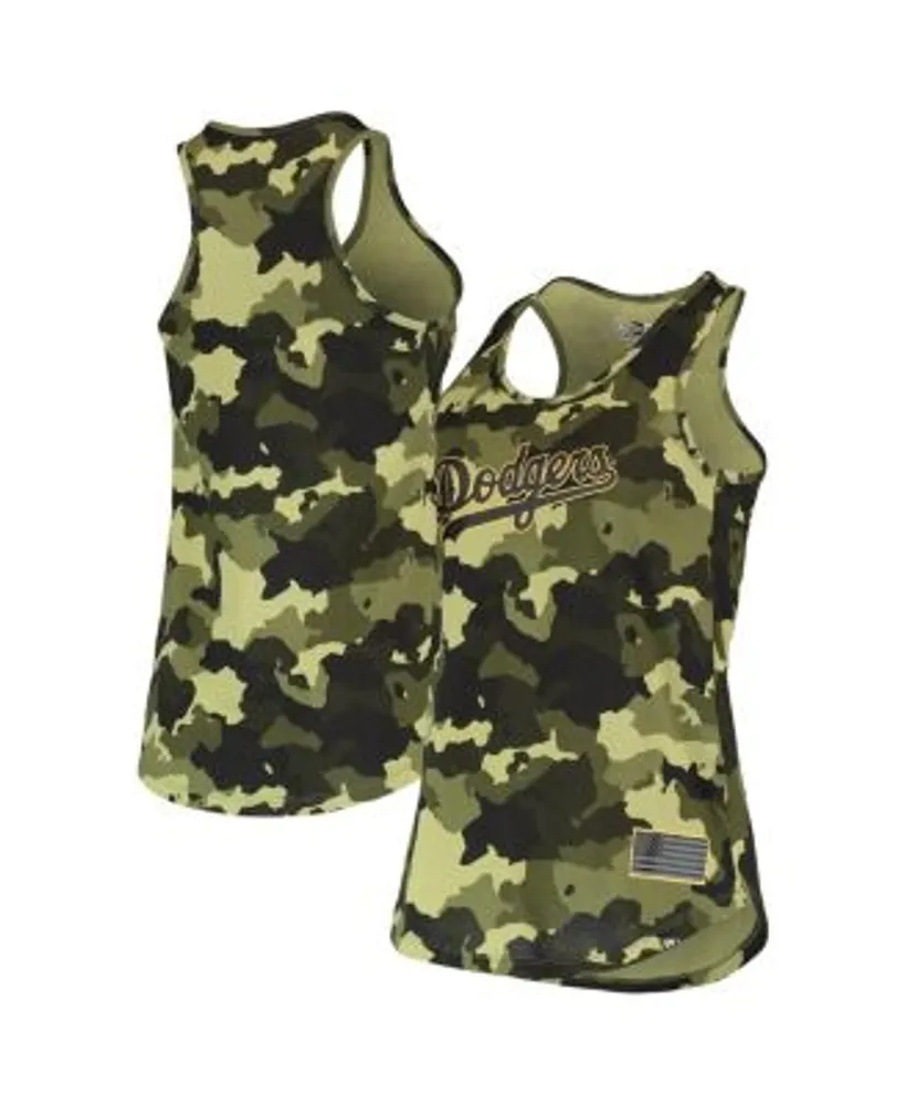 New Era Women's Green Los Angeles Dodgers 2022 Mlb Armed Forces Day Camo  Racerback Tank Top