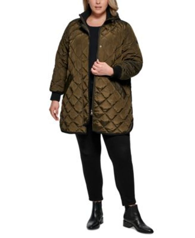 DKNY Ladies Quilted Down Coat - Sam's Club