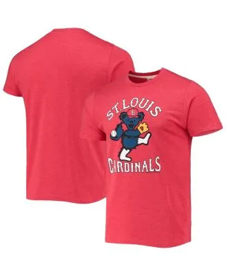 Men's Homage Red St. Louis Cardinals Hand-Drawn Logo Tri-Blend Pullover  Hoodie