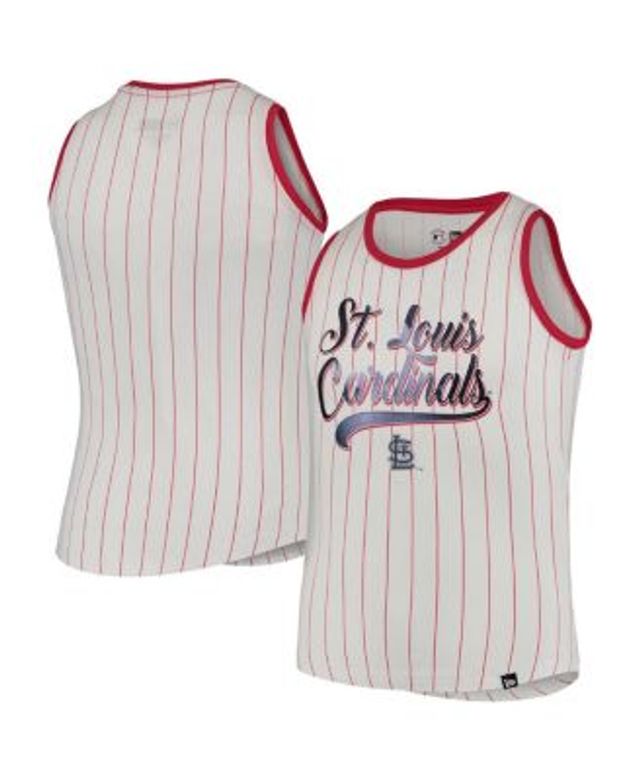 Lids St. Louis Cardinals Girls Youth Ball Striped T-Shirt - White