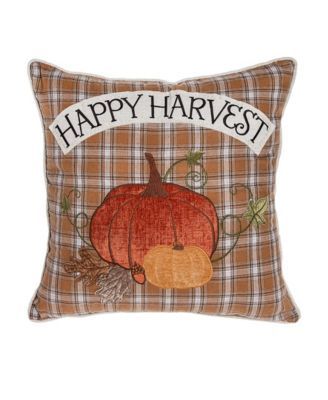 Pumpkin Fringe Decorative Pillow, 20" x 20"