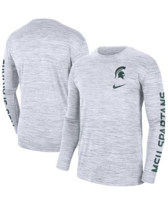 Men's Nike Gray Michigan State Spartans Basketball Drop Legend Long Sleeve  Performance T-Shirt