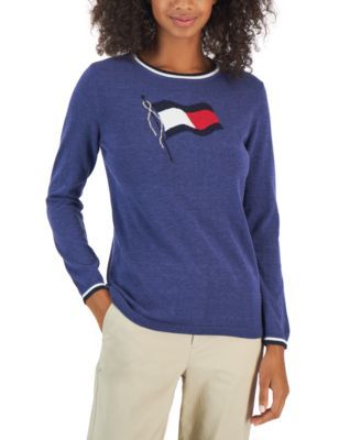 Women's Lucy Flag Lurex Cotton Sweater