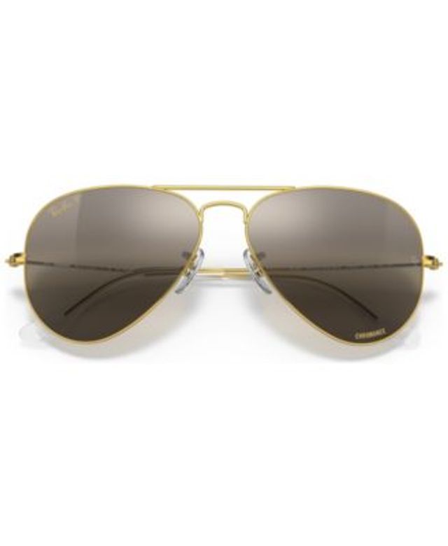 Ray-Ban Unisex Polarized Sunglasses, RB3025 AVIATOR CLASSIC - Macy's