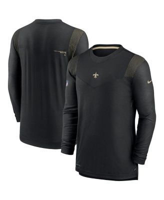 New Orleans Saints Nike Dri-Fit Cotton Long Sleeve Raglan T-Shirt