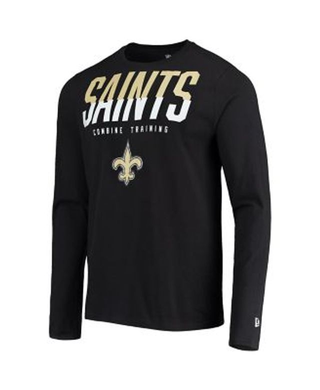 New Orleans Saints T-Shirt - White Stripped Long Sleeve Tee