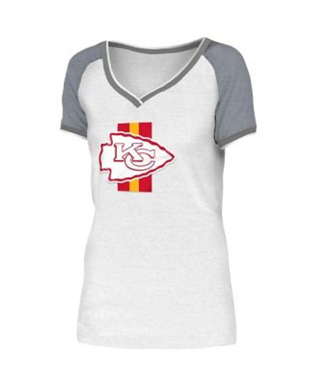 Starter Women's White Kansas City Chiefs Kick Start V-Neck T-shirt