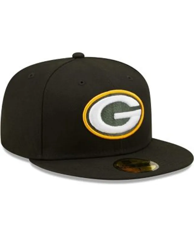 Green Bay Packers New Era Omaha Throwback 59FIFTY Fitted Hat - Navy