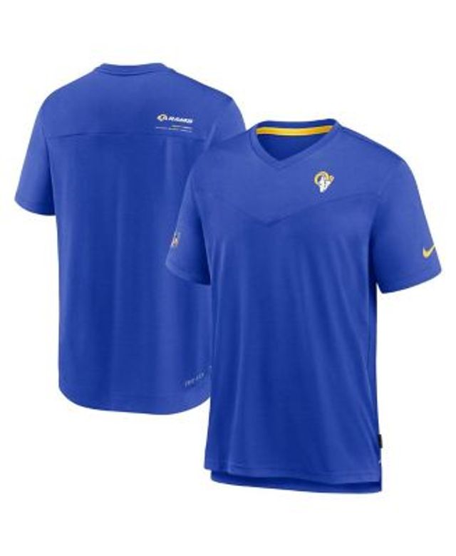 Los Angeles Rams Nike Sideline Coach Chevron Lock Up Long Sleeve V-Neck  Performance T-Shirt - Royal