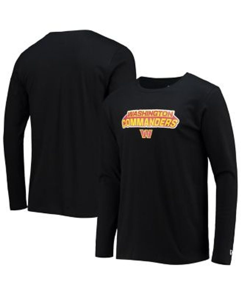 New Era Men's Black Washington Commanders Long Sleeve T-shirt