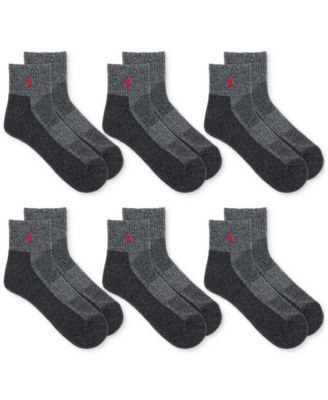 Men's 6-Pk. Performance Red Pony Quarter Socks