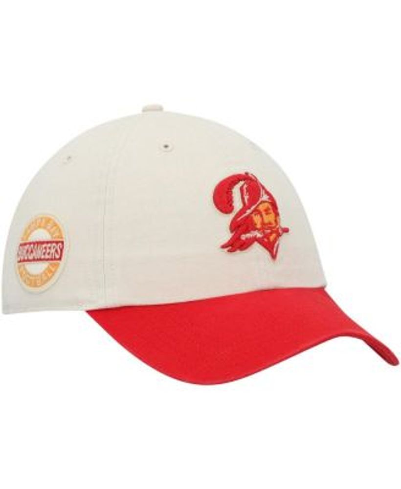 47 Brand Men's '47 Cream, Red Tampa Bay Buccaneers Sidestep Clean Up  Adjustable Hat