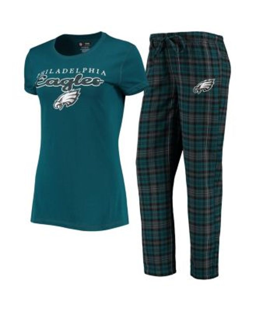 Concepts Sport Women's College Navy, Neon Green Seattle Seahawks Logo  T-shirt and Pants Set