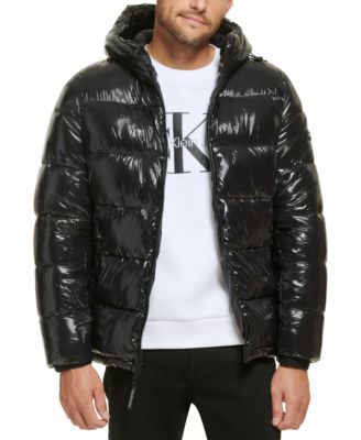 Men's High Shine Hooded Jacket