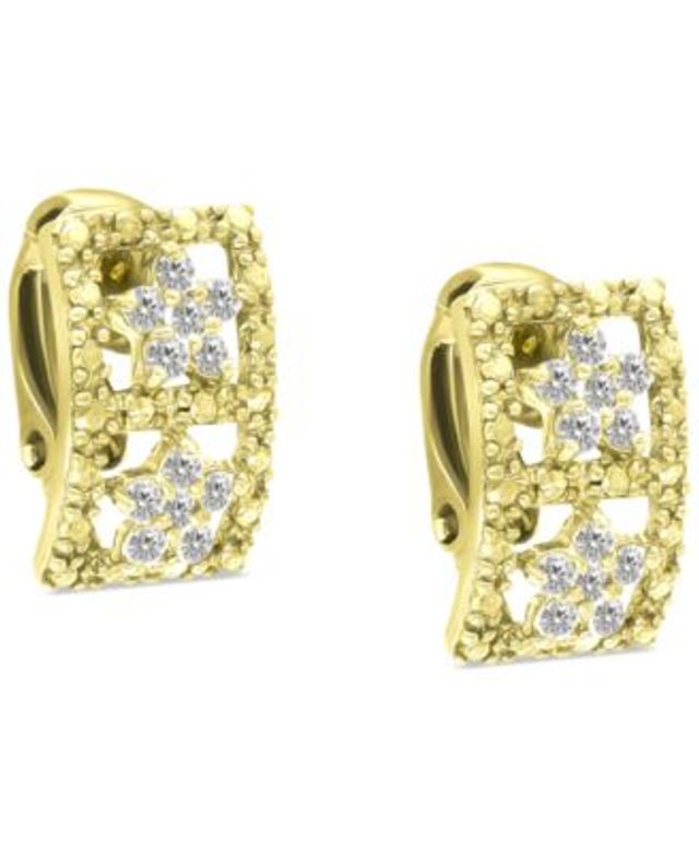 Giani Bernini Cubic Zirconia Cluster Drop Earrings, Created For