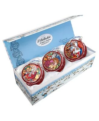 Christmas with Santa Holiday Ornament, Set of 3