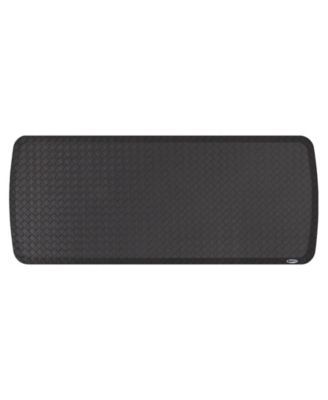 GelPro Elite Basketweave Black 20 in. x 72 in. Comfort Kitchen Mat