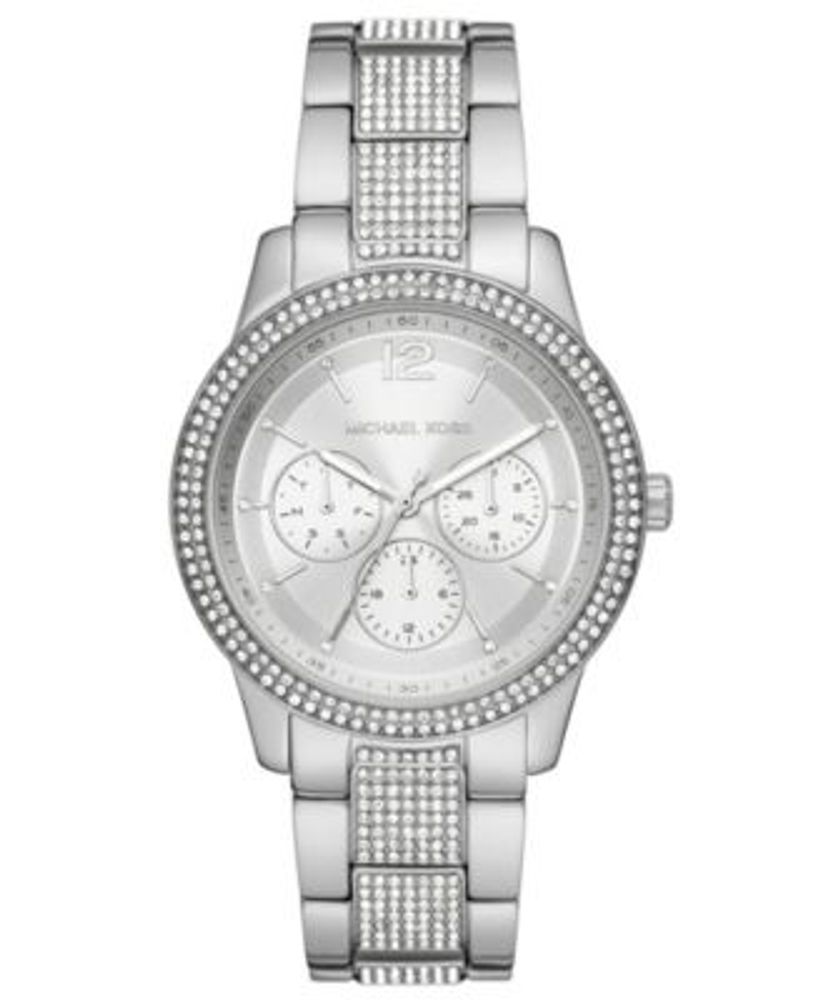 Michael Kors Women's Tibby Multifunction Silver-Tone Stainless Steel  Bracelet Strap Watch 40mm | Connecticut Post Mall