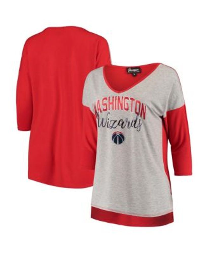 Women's Heather Gray Atlanta Falcons Plus Size Lace-Up V-Neck T-Shirt