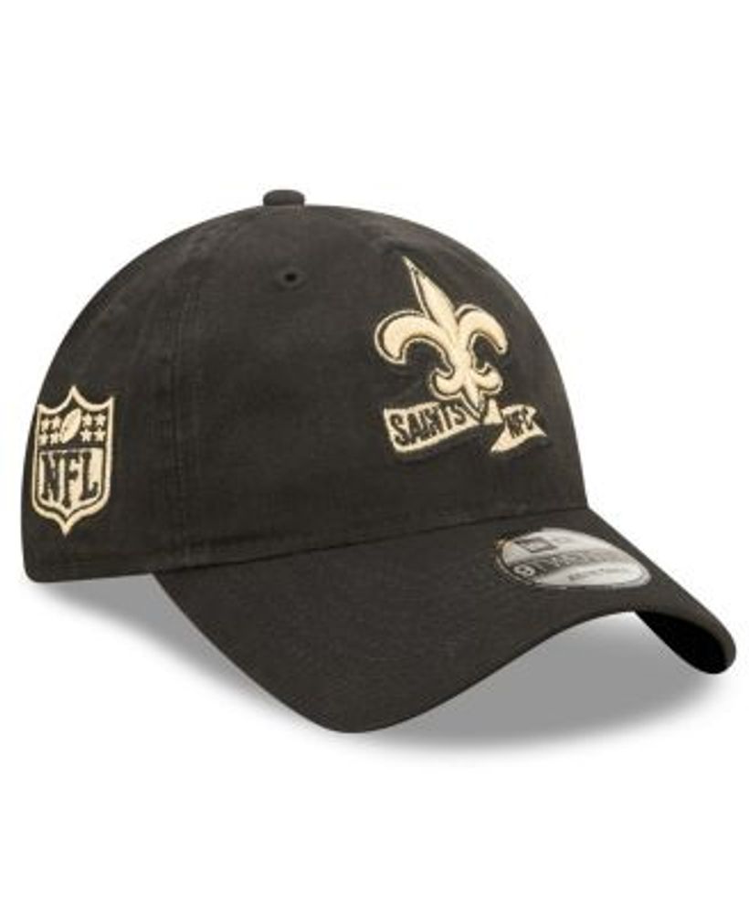 New Orleans Saints 2022 NFL SIDELINE Cream-Black Fitted Hat