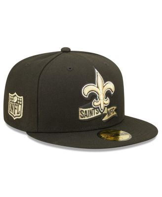 Men's New Era Cream/Black New Orleans Saints 2022 Sideline 59FIFTY Fitted  Hat