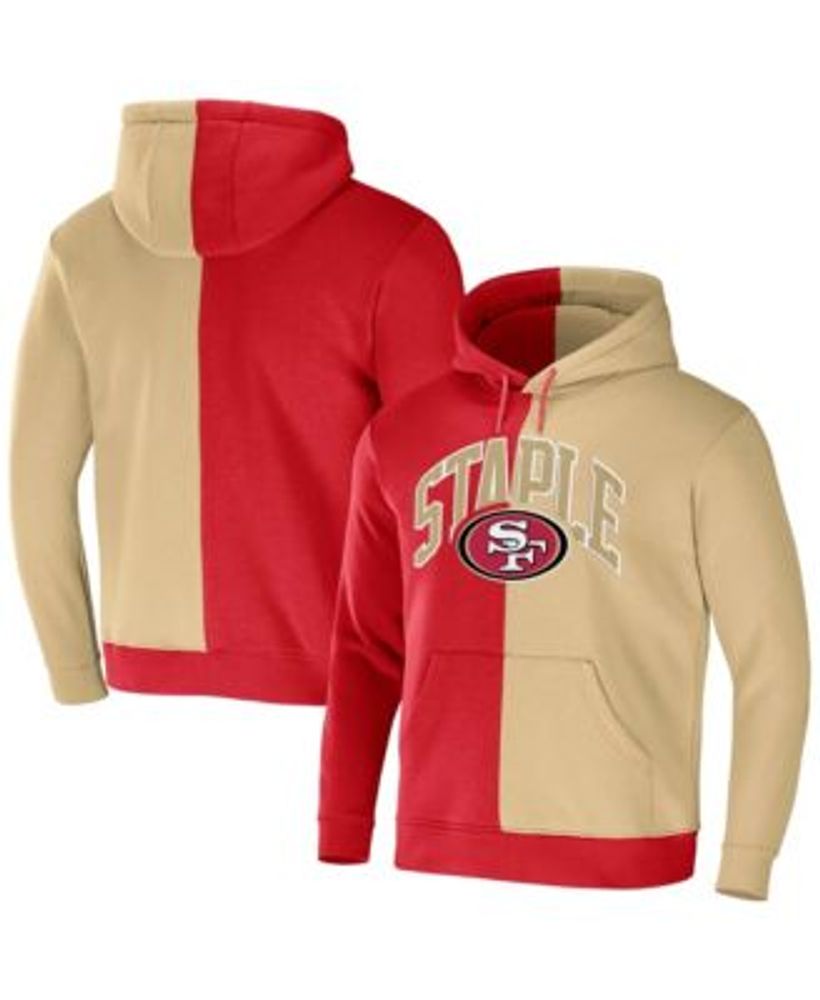 Men's NFL x Staple Red San Francisco 49ers Split Logo Pullover