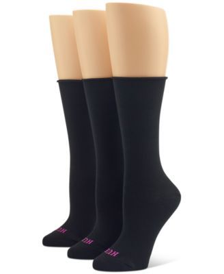 Hue Women's 3-Pk. Roll Top Socks