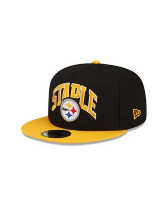 Men's New Era Black/Gold Pittsburgh Steelers NFL x Staple Collection 9FIFTY  Snapback Adjustable Hat