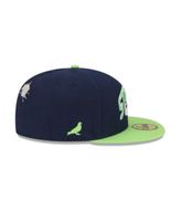 Seattle Seahawks New Era NFL x Staple Collection 59FIFTY Fitted Hat - Navy/Neon  Green