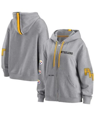 Men's Antigua Heathered Gray Pittsburgh Steelers Logo Victory Pullover  Hoodie - Yahoo Shopping