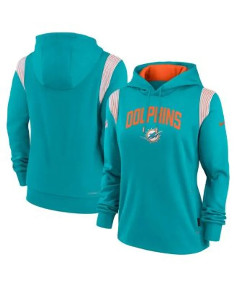 The Wild Collective Women's The Wild Collective Black Miami Dolphins Cropped  Pullover Hoodie