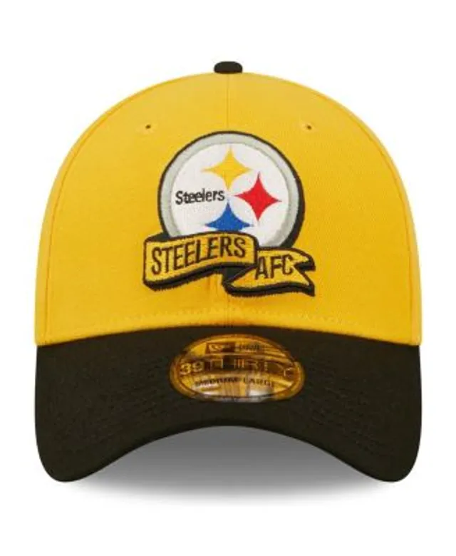 Men's New Era Black/Gold Pittsburgh Steelers Team Banded 39THIRTY Flex Hat