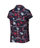 Women's Concepts Sport Navy New York Yankees Zest Allover Print Button-Up Shirt & Shorts Sleep Set Size: Medium